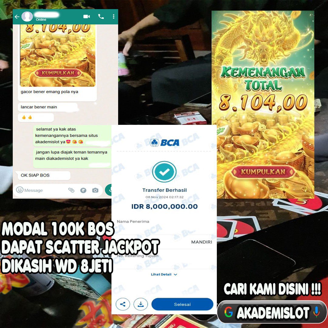 AKADEMISLOT JACKPOT MAHJONG WAYS 2 HINGGA 8 JUTA, 08 SEPTEMBER 2024